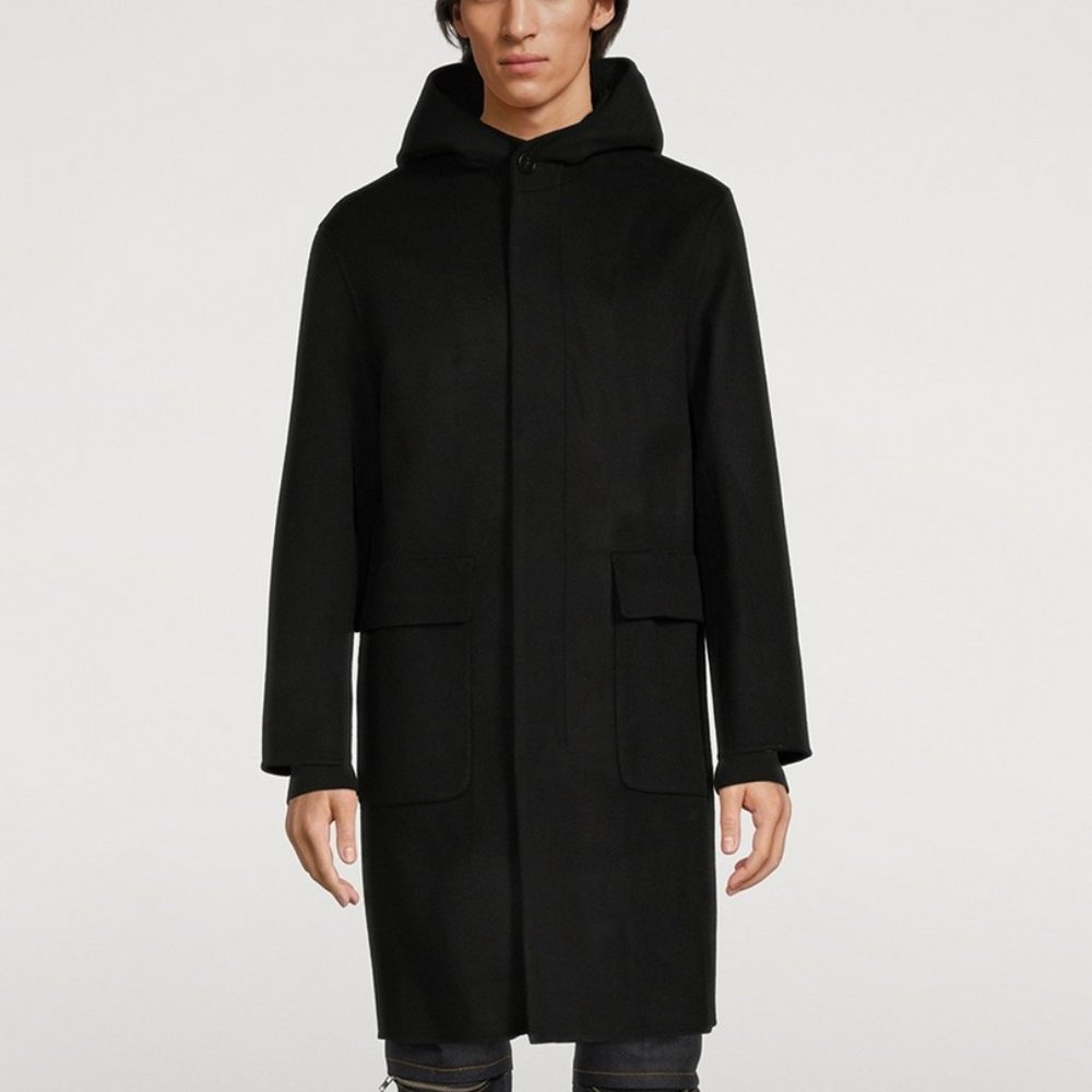 Theory Olnet Hooded Wool Cashmere Coat